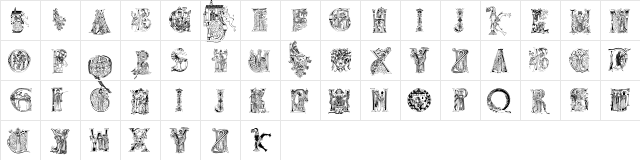 ChristianInitials Regular  glyph index