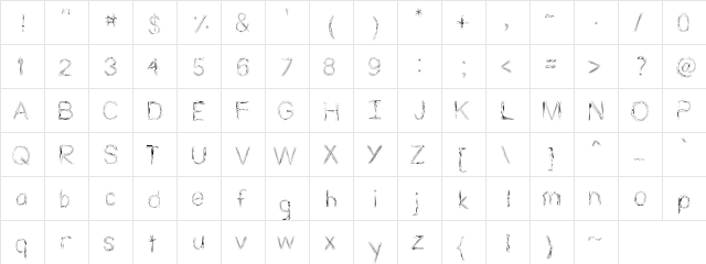 ViaStik Medium  glyph index
