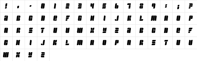 Fullogic Regular  glyph index