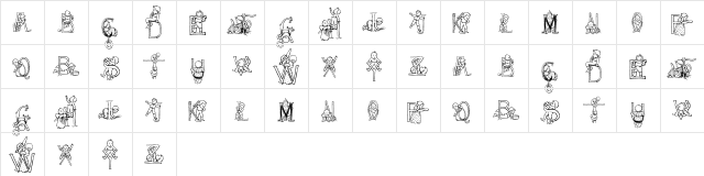 HFF Kids Stuff Regular  glyph index