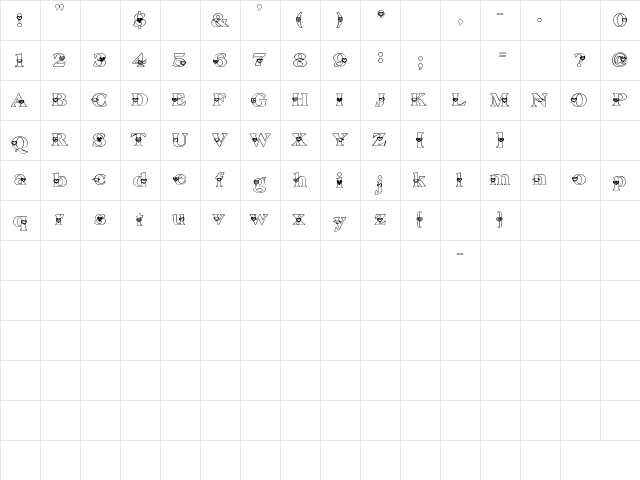 2Peas Heartfelt Regular  glyph index