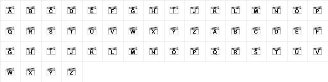 KR Action! Regular  glyph index