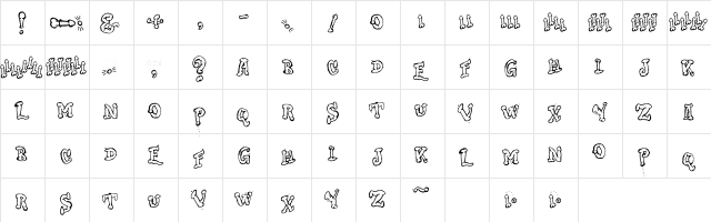 DongCasual Roman  glyph index