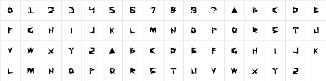 WKWKWK LAND Regular  glyph index
