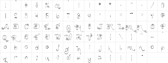 PC June Regular  glyph index