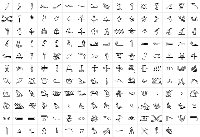 GlyphExtLibI Bold  glyph index
