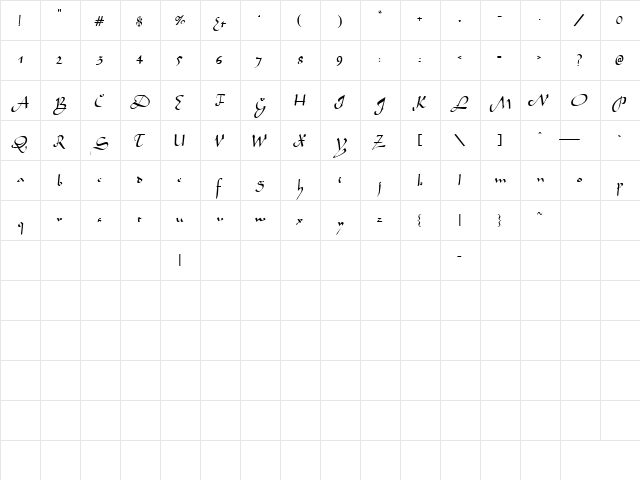 MedinaSSK Regular  glyph index