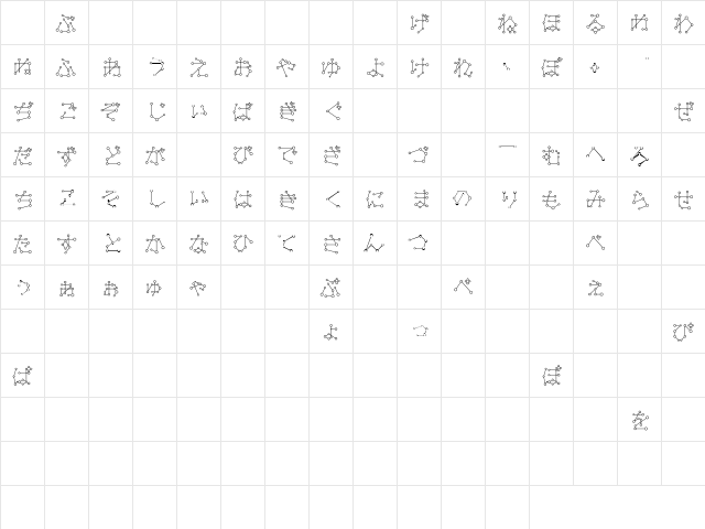 TansanHir Regular  glyph index