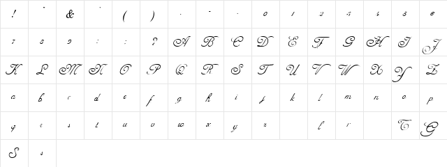 Adine Kirnberg Regular  glyph index