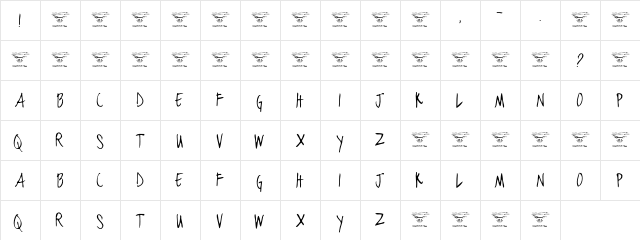 black jacket boys Thin Regular  glyph index