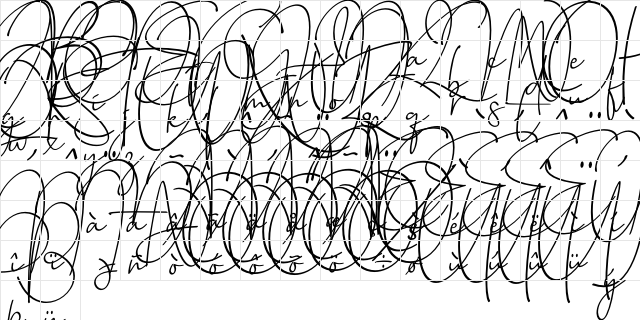 Baltimore Bold Regular  glyph index