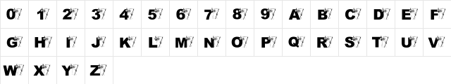 planck foam Mr Death Regular  glyph index