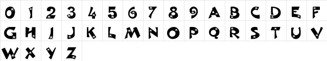 101! PirateZ Decor Regular  glyph index