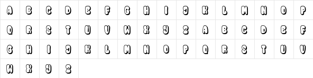 Designero Regular  glyph index
