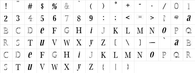 2Peas Wynngate Regular  glyph index