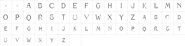 Monogramme Regular  glyph index