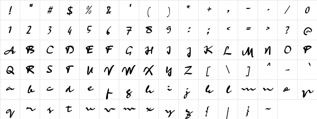 a Apotik Regular  glyph index