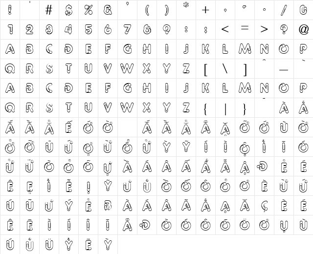VPS Lai Chau Hoa Regular  glyph index