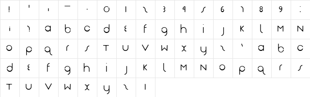 Das Reicht Gut Regular Regular  glyph index
