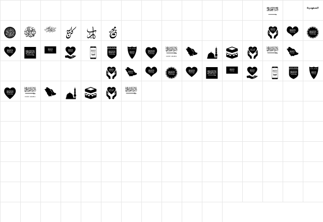 Color Saudi Arabia Regular  glyph index