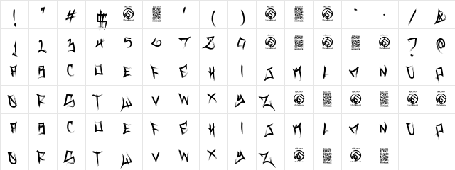 Vance Jackson Regular  glyph index