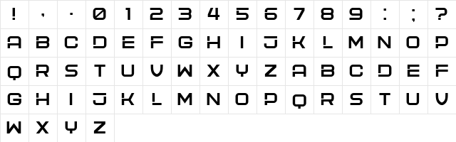 Messina Regular  glyph index