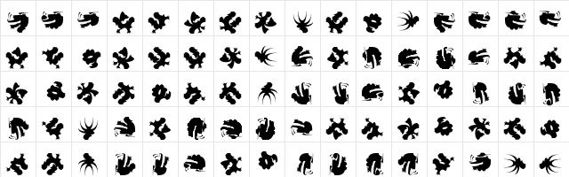Chineze Dragon LT Std 1  glyph index