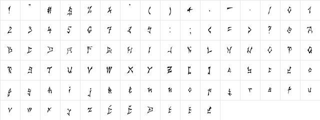 petra dizajn Regular  glyph index