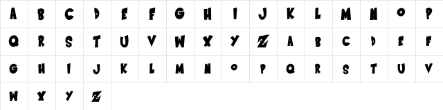 Saiyan Sans - Right Oblique Regular  glyph index