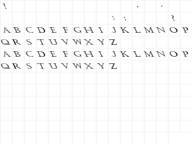 Kastellar Wd Expressed Left Regular  glyph index