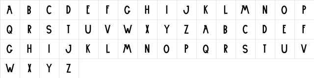 Embxz Regular  glyph index