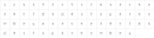 FrostyHoliday Regular  glyph index