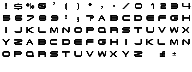 Xoireqe Regular  glyph index