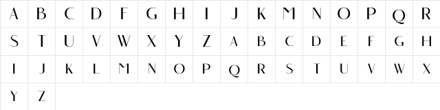 Angelic Bonques Free Sans Regular  glyph index