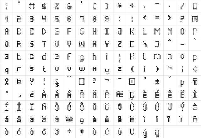 UltraLED St Regular  glyph index