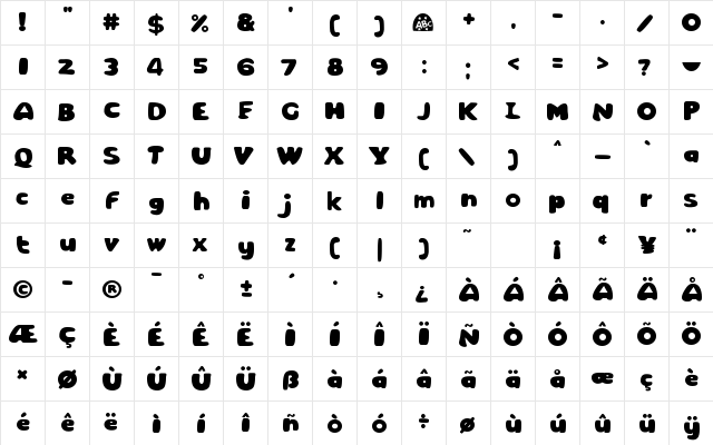 Easter ABC Egg Regular  glyph index