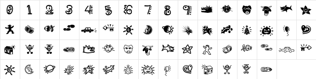 PopticsThreeExtras Regular  glyph index