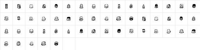 zombiz Regular  glyph index