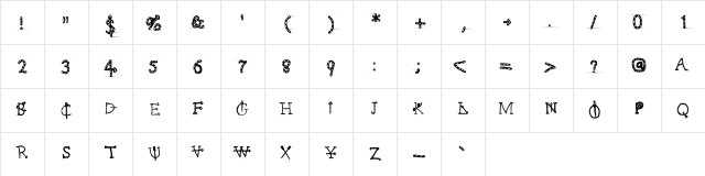 ANCIENT  QUARREL Medium  glyph index
