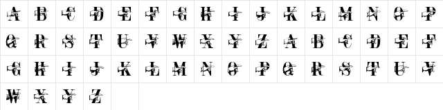DiswayCapsSSK Regular  glyph index