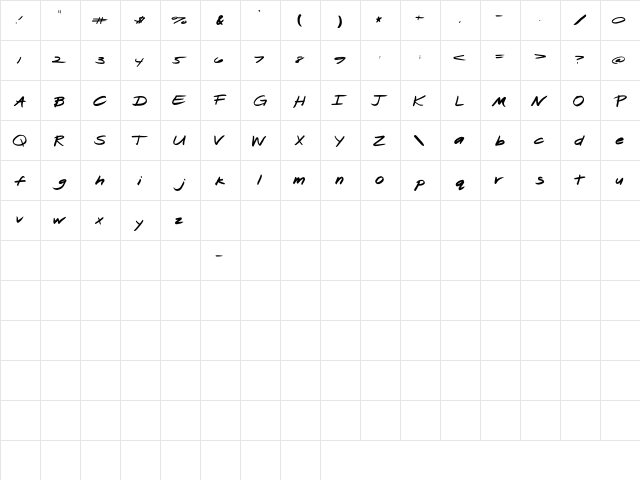 2Peas Paintbrush 2Peas Paintbrush  glyph index