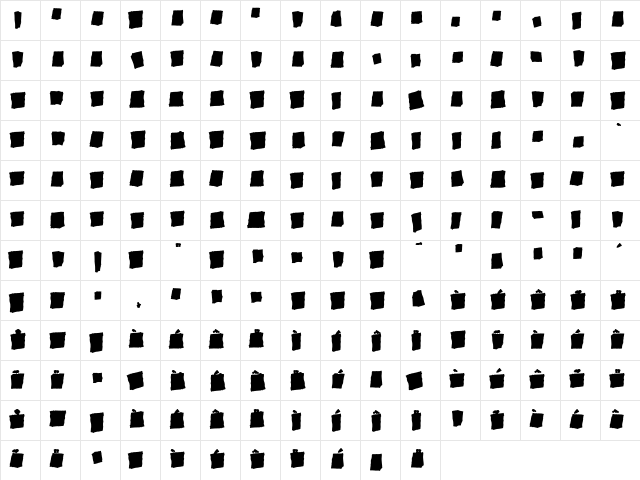 TapeHead Blocks AOE Regular  glyph index