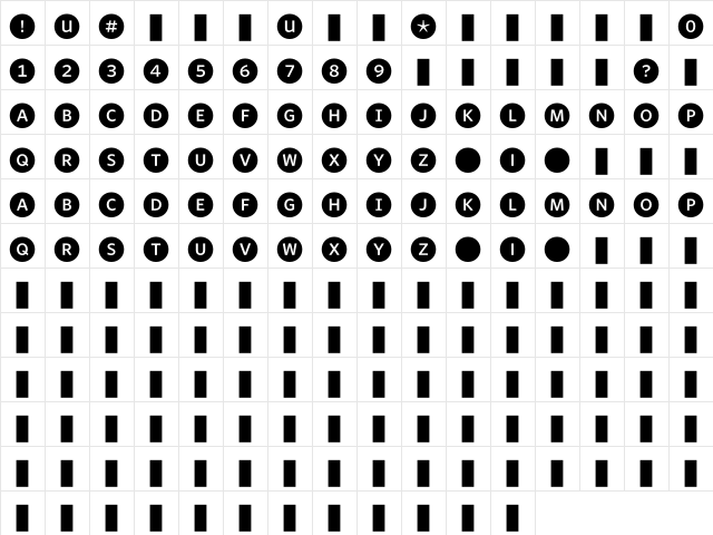 WhitneyIndexBlack RoundMd  glyph index