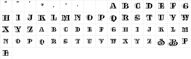 NicoleDNA Regular  glyph index