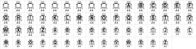 Paranoid Android BF Regular  glyph index