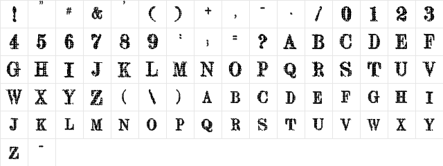 Reality sucks Bold  glyph index