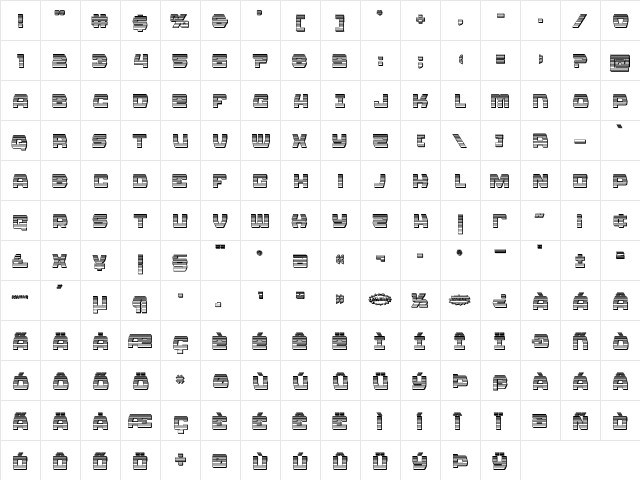 Olympic Carrier Chrome Regular  glyph index