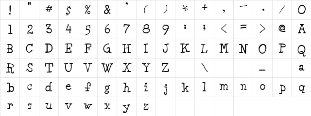 Weiss Regular  glyph index