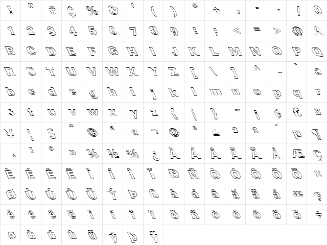 FZ ROMAN 37 HOLLOW LEFTY Normal  glyph index