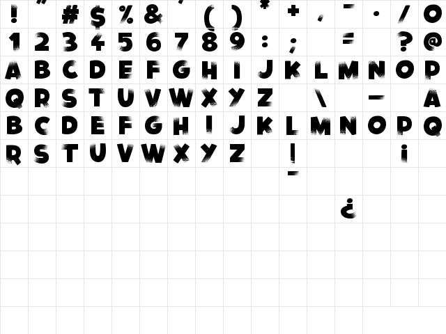 Vanishing Regular  glyph index